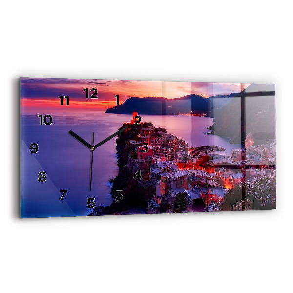 Glass wall clock rectangular The inscription Memories
