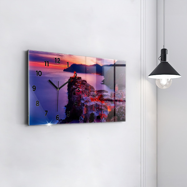 Glass wall clock rectangular The inscription Memories