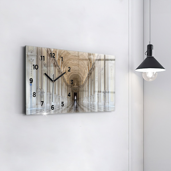 Glass wall clock rectangular La Veneria Reale Museum