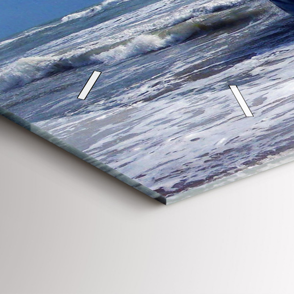 Glass wall clock rectangular Sunken watercraft