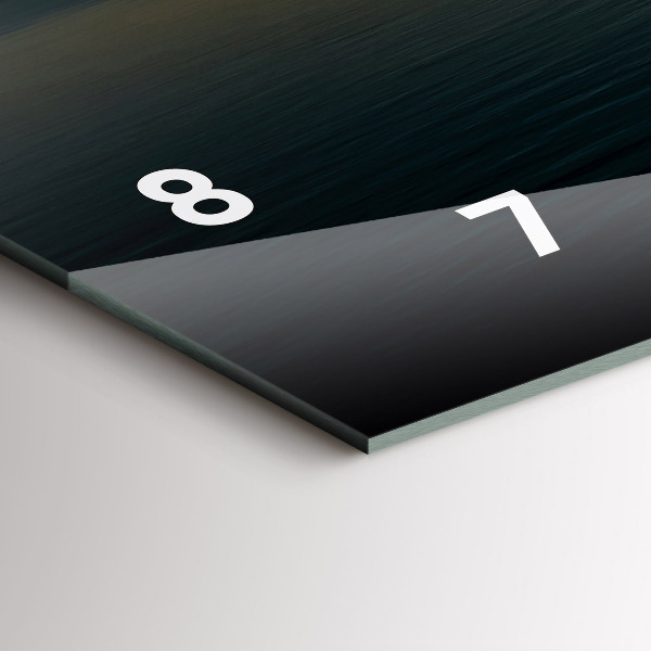 Glass wall clock rectangular Landscape at sunrise