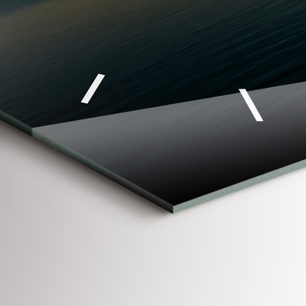 Glass wall clock rectangular Landscape at sunrise