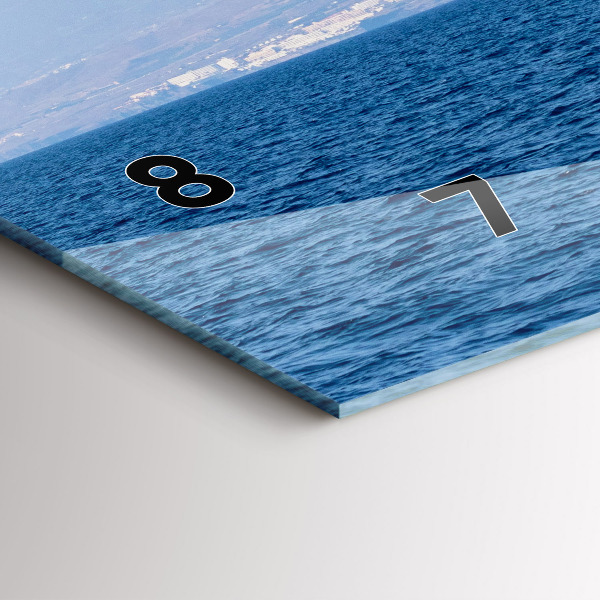 Glass wall clock rectangular Yacht in Tenerife