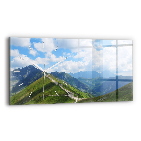 Glass wall clock rectangular Kasprowy Wierch Zakopane