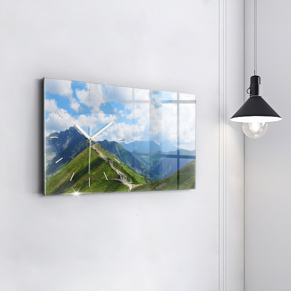 Glass wall clock rectangular Kasprowy Wierch Zakopane