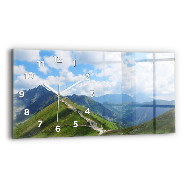 Glass wall clock rectangular Kasprowy Wierch Zakopane