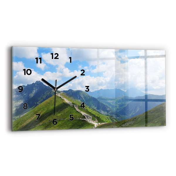 Glass wall clock rectangular Kasprowy Wierch Zakopane