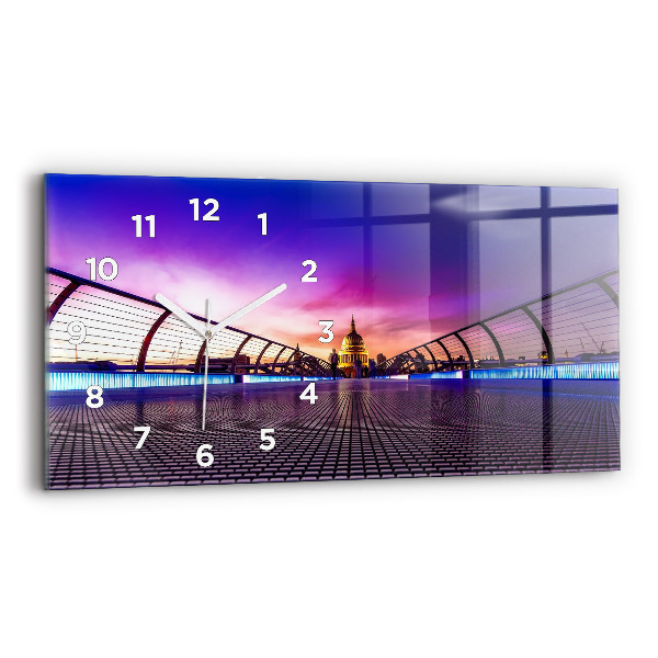 Glass wall clock rectangular St. Paul's Cathedral