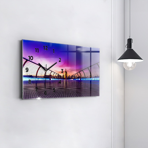 Glass wall clock rectangular St. Paul's Cathedral