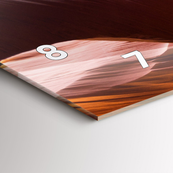 Glass wall clock rectangular Antelope Canyon