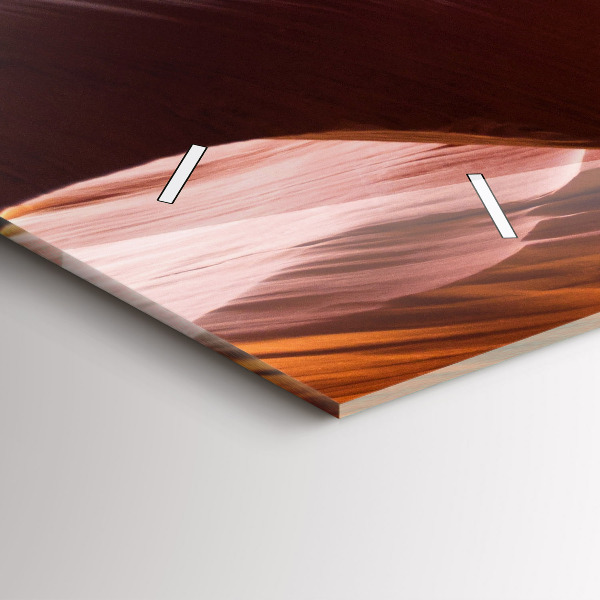 Glass wall clock rectangular Antelope Canyon