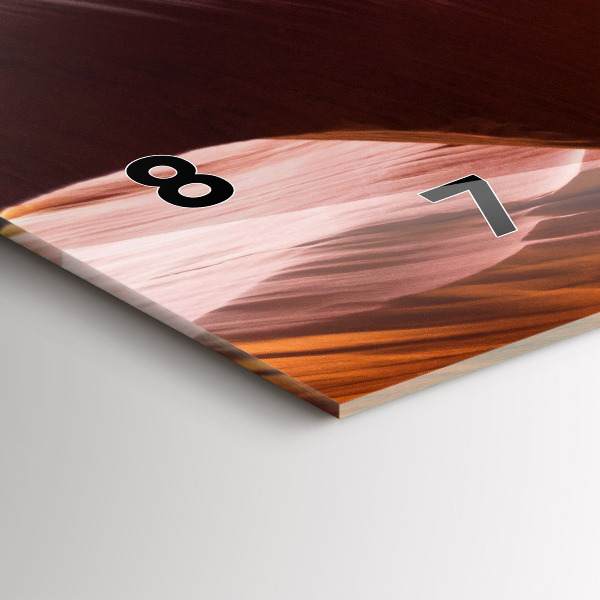 Glass wall clock rectangular Antelope Canyon