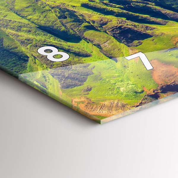 Glass wall clock rectangular The Sea in Hawaii