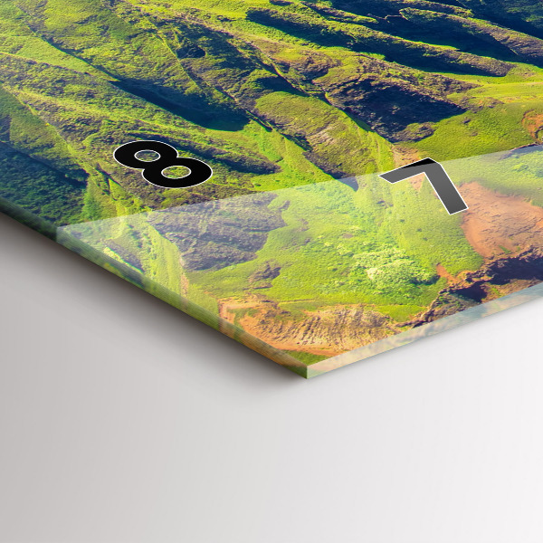 Glass wall clock rectangular The Sea in Hawaii