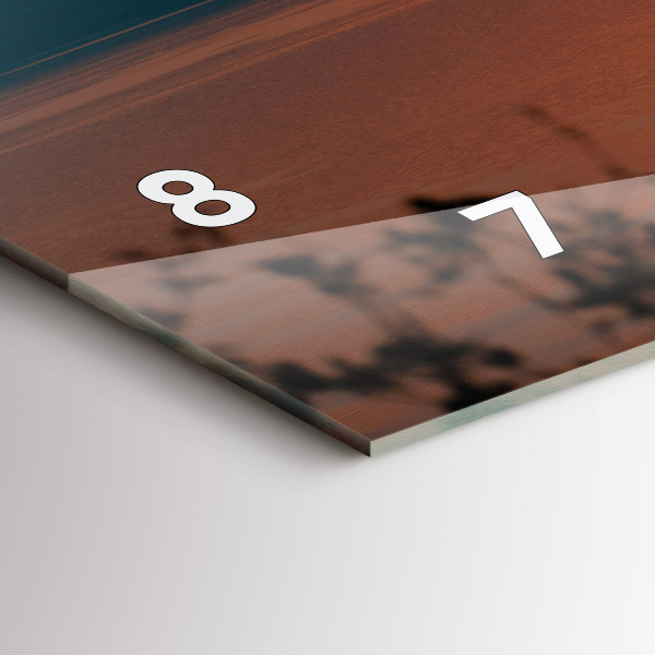 Glass wall clock rectangular Lake Balaton in the evening