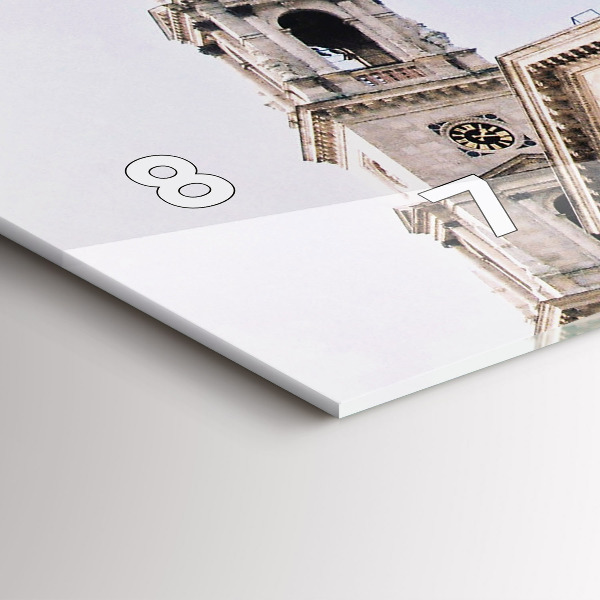 Glass wall clock rectangular St. Stephen's Basilica