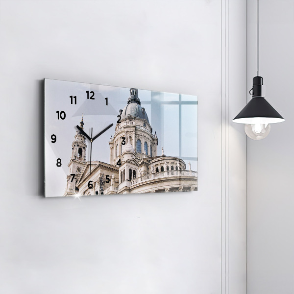 Glass wall clock rectangular St. Stephen's Basilica