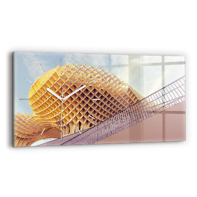 Glass wall clock rectangular Viewpoint in Seville