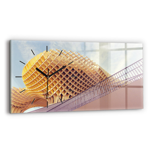Glass wall clock rectangular Viewpoint in Seville