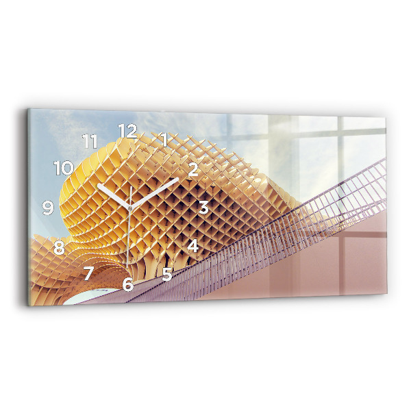 Glass wall clock rectangular Viewpoint in Seville