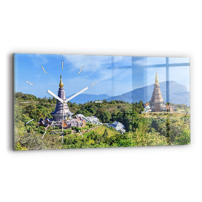 Glass wall clock rectangular Chiang Mai National Park
