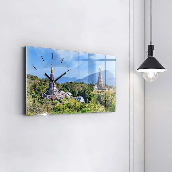 Glass wall clock rectangular Chiang Mai National Park