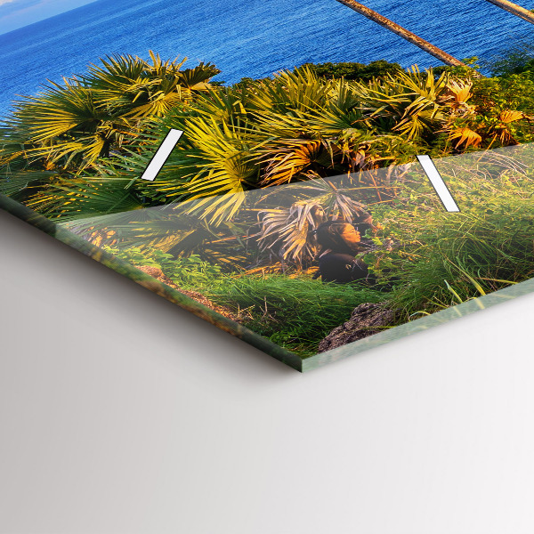 Glass wall clock rectangular Phuket in Thailand