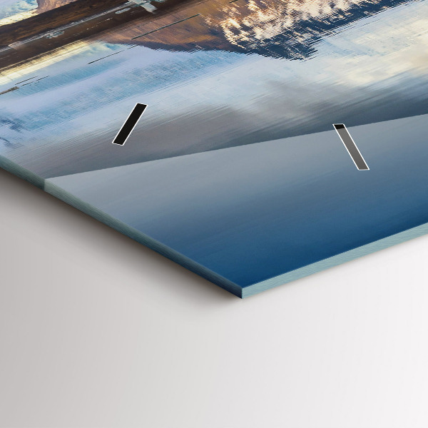 Glass wall clock rectangular Lake Jokulsarlon Iceland
