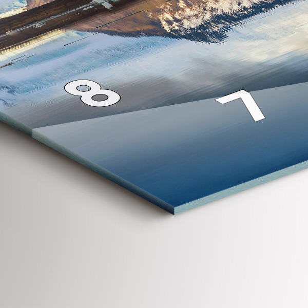 Glass wall clock rectangular Lake Jokulsarlon Iceland