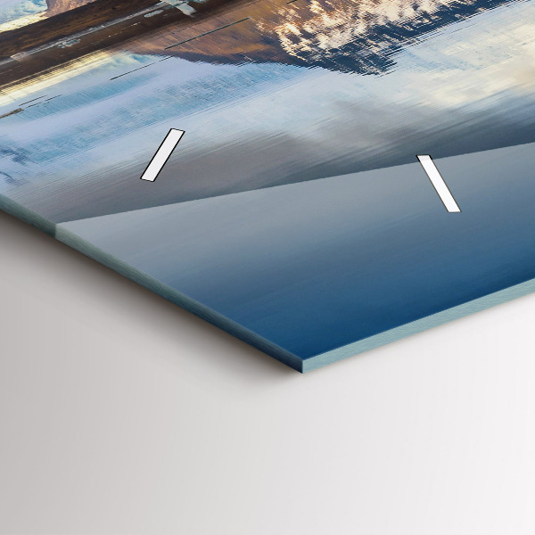 Glass wall clock rectangular Lake Jokulsarlon Iceland