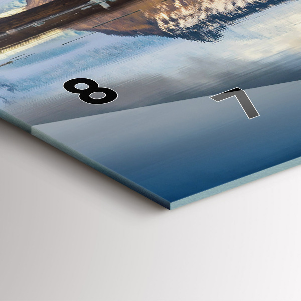 Glass wall clock rectangular Lake Jokulsarlon Iceland