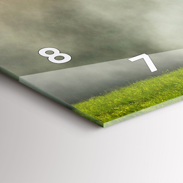 Glass wall clock rectangular Mountain landscape