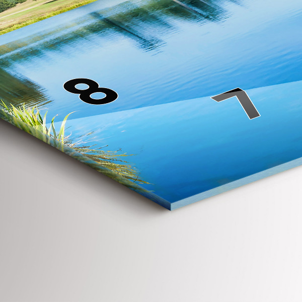 Glass wall clock rectangular Leeds Castle