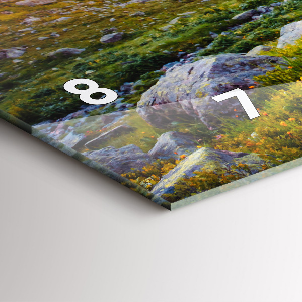 Glass wall clock rectangular Mont Blanc Glacier Chamonix