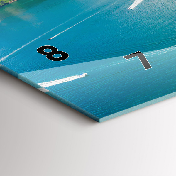 Glass wall clock rectangular Island in Thailand