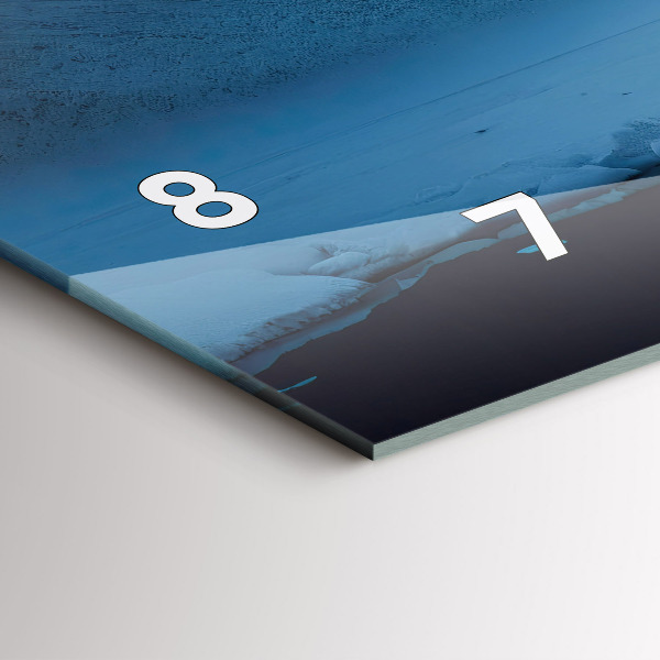 Glass wall clock rectangular Tent in the mountains of Iceland