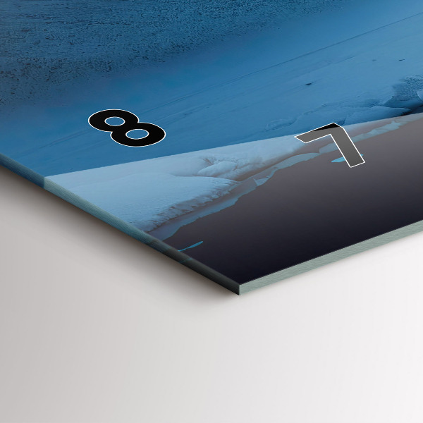 Glass wall clock rectangular Tent in the mountains of Iceland