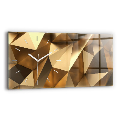 Glass wall clock rectangular Geometric texture