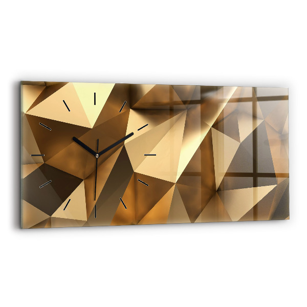 Glass wall clock rectangular Geometric texture