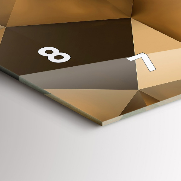 Glass wall clock rectangular Geometric texture