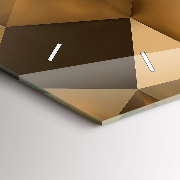Glass wall clock rectangular Geometric texture
