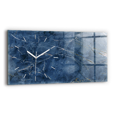 Glass wall clock rectangular Blue Marble Texture