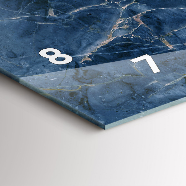 Glass wall clock rectangular Blue Marble Texture