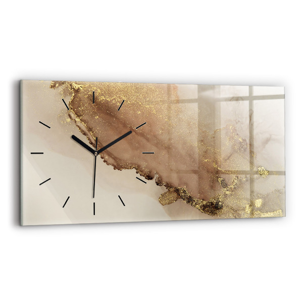 Glass wall clock rectangular Modern Art