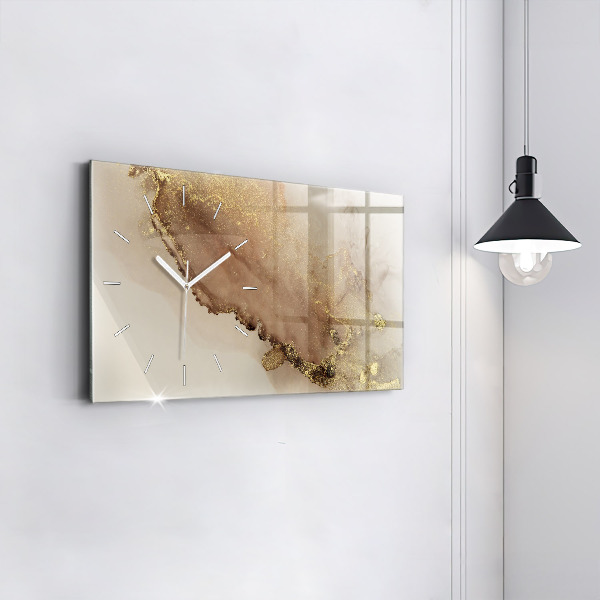 Glass wall clock rectangular Modern Art