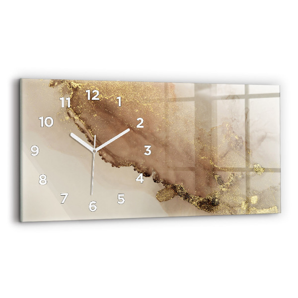 Glass wall clock rectangular Modern Art