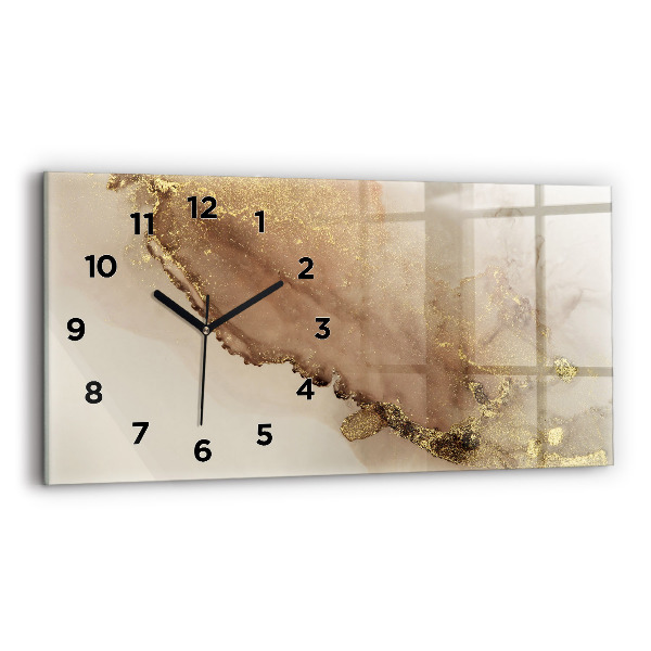 Glass wall clock rectangular Modern Art