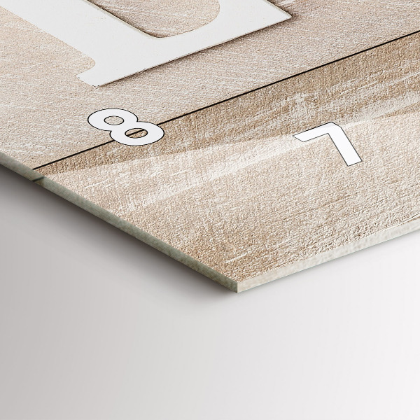 Glass wall clock rectangular The inscription love