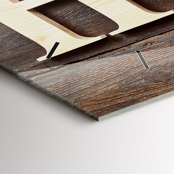 Glass wall clock rectangular The inscription house