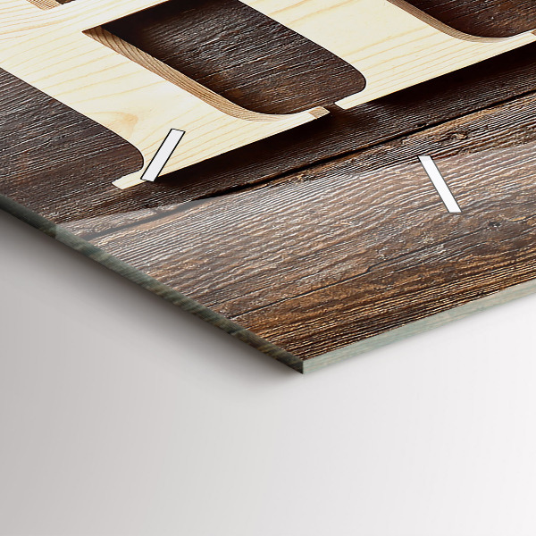 Glass wall clock rectangular The inscription house